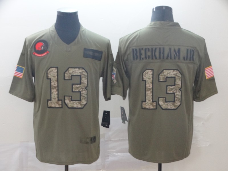 Men's Cleveland Browns Odell Beckham Jr. Olive Jersey